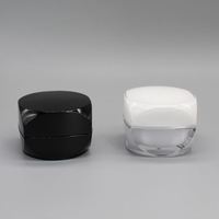Pots et couvercles de crème cosmétique en plastique acrylique, personnalisés et uniques, 15g, 30g, 50g