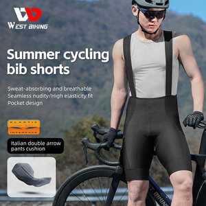 WEST BIKING <span class=keywords><strong>Cuissard</strong></span> de cyclisme taille haute pour homme collant de motard rembourré longue distance pour <span class=keywords><strong>vtt</strong></span> collant de compression de protection pour <span class=keywords><strong>long</strong></span> - Product Image 6