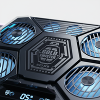 Support de refroidissement pour ordinateur portable ABS D12 avec ventilateurs multiples et flux d'air puissant pour le gaming