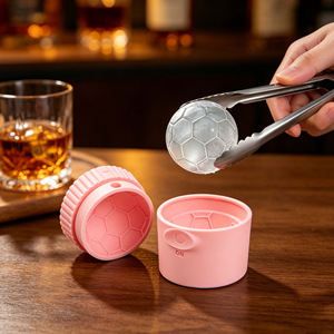 Moule à glaçons en silicone rose, motif hexagonal, facile à démouler, réutilisable, résistant au congélateur, pour la préparation de cocktails - Product Image 3