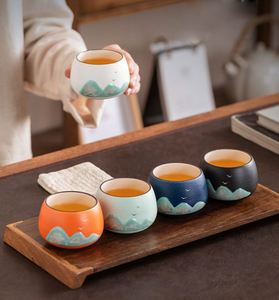 Ensemble de thé Kung Fu en porcelaine chinoise rétro fait main avec logo personnalisé, 4 pièces, coffret cadeau, cadeau d'affaires - Product Image 4