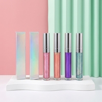 Fard à paupières liquide gel effet pailleté satiné multi-couleurs pour usage quotidien, résistant à l'eau, finition scintillante, pour peaux claires et foncées, marque privée