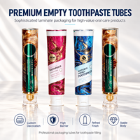 Tubes de dentifrice en aluminium et plastique 12,7-35 mm avec bouchon à vis, logo personnalisé imprimé UV, emballage pour soins bucco-dentaires