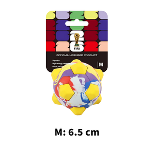 Jouet de balle pour animaux de compagnie à rebond hyper fou et imprévisible, sous licence officielle <span class=keywords><strong>FIFA</strong></span>, interactif, pour le jeu de chasse au ballon pour chien, balle en caoutchouc qui couine, pour la Coupe du monde <span class=keywords><strong>FIFA</strong></span> - Product Image 5