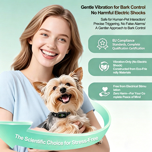 BSCI Certified Supplier Custom Logo IP7 Waterproof Rechargeable Smart Automatic No Shock Anti <b>Bark</b> <b>Stop</b> <b>Collar</b> for Dogs - Product Image 4
