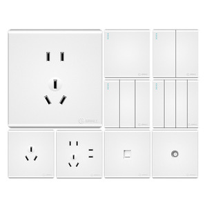 International Electrical Switches And Sockets 86 Type 16A Wall Mounted With Protection Door Single Pole PC Material - Product Image 1