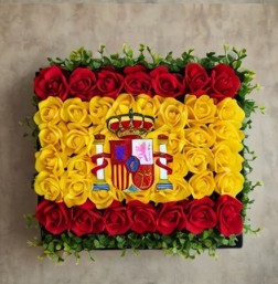 Spanish red yellow red