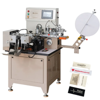 Machine de découpe et de pliage d'étiquettes en coton tissé ruban satin polyester couteau chaud et froid multifonction entièrement automatique