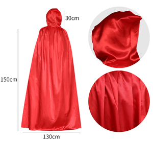 Capas con capucha para niños y adultos, chales largos de poliéster para Navidad, disfraces de Halloween, disfraces de bruja - Product Image 5
