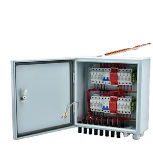 Saipwell Outdoor Waterproof DC500V Steel Solar Combiner Power Box 4 Input 1 Output Solar DC Distribution Box