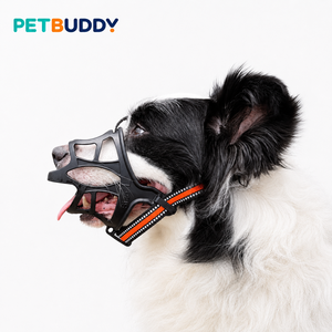 Adjustable Plastic Dog Muzzle Breathable Anti Bite Training Bite Guard Reflective <b>Collar</b> for Dogs - Product Image 1