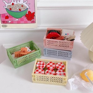 Mini Boîte de <span class=keywords><strong>Rangement</strong></span> Pliable en Plastique, Panier de <span class=keywords><strong>Rangement</strong></span> Cosmétique pour Bureau à Domicile - Product Image 3