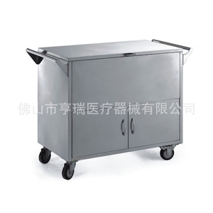 Chariot médical en acier inoxydable Henry Medical HR-749, chariot de chirurgie fermé pour le transport de médicaments et de fournitures - Product Image 1