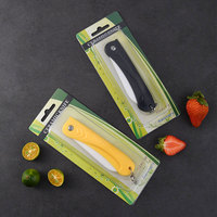 Nouvelle cuisine colorée forme jaune Mini couteaux pliants cuisine couteau à fruits en céramique