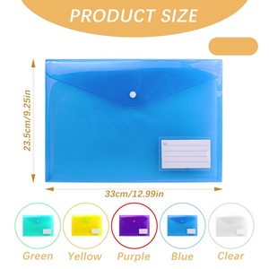 Sac de rangement en plastique résistant à l'usure, réutilisable, pour examens étudiants, dossiers, réunions d'affaires, matériel, pochette pour documents, sac de classement - Product Image 2