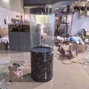 <span class=keywords><strong>Aquarium</strong></span> cylindrique en verre avec support, utilisation intérieure, capacité 500L-1000L, design moderne - Product Image 1