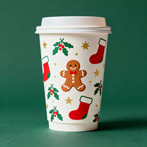 Wholesale Eco-Friendly Compostable PE Coated Double Wall Food-grade Disposable <strong>Christmas</strong> <strong>Paper</strong> <strong>Cups</strong> - Product Image 4