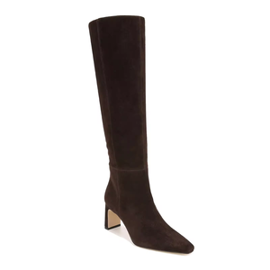 Bottes longues en cuir PU noir à bout pointu, talon épais, bottes au-dessus du genou, confortables pour l'extérieur, bottes d'hiver pour femmes, chaussures de créateur - Product Image 3