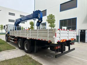 Grue sur camion Shacman personnalisable pour charges lourdes, 10, 12, 14 tonnes, grue de chargement hydraulique à flèche droite à vendre - Product Image 5