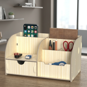 Simple Multifunctional <b>Desk</b> Organizer Paper Storage Box With <b>Phone</b> <b>Stand</b> <b>For</b> Office Use - Product Image 2