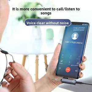 Adaptateur audio USB Type-C mâle vers 3,5 mm femelle avec blindage tressé pour appareils mobiles <span class=keywords><strong>iPhone</strong></span> et Android - Product Image 5