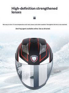 Nieuwe 2026 Cool Ride ABS Elektrische Motorfiets Smart All-Season Universele Halve Helm Dubbele Visier Schuimvoering Grensoverschrijdende Zonnebescherming - Product Image 5