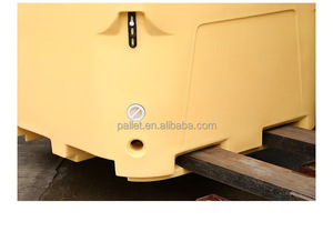 Contenedor de aislamiento sólido de 300L con logotipo personalizado de PE resistente para transporte y almacenamiento de pescado de marisco - Product Image 5