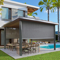 Persianas Verticales Automatizadas Motorizadas Eléctricas EZip con Tela Resistente al Viento Integrada, Zipscreen OEM para Exteriores, Garaje, Balcón