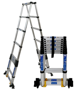 Hai mặt telescoping nhôm thang có thể gập lại thang với kết nối bản lề - Product Image 6