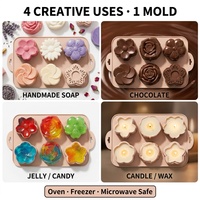Moule en silicone à 6 cavités à démoulage rapide, forme marguerite, pour chocolat et gâteaux DIY, vente en gros, réutilisable, produit phare