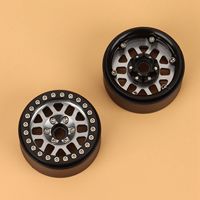 4 pièces Jantes Beadlock en métal de 1,9 pouces pour voiture RC Crawler 1/10 Axial SCX10 Traxxas TRX4 RC4WD D90 Redcat Gen8 VS4-10