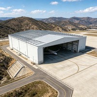 Hangar Prefabricado de Acero de Rápida Construcción para Aviones, Helicópteros y Aviones Pequeños de Propietarios Privados