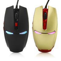 Souris de jeu optique filaire Iron Man 2400DPI