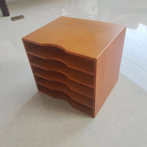 جميع الأغراض خشبية وثيقة الرف مع 5 مقصورة MDF العمودي حافظة ملفات ورقة المنظم درج خاص/للإزالة رفوف - Product Image 2