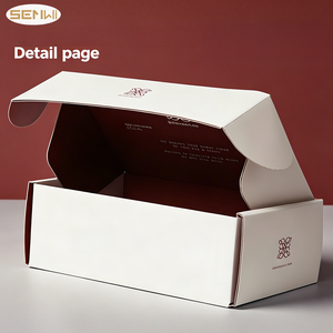 Cajas de embalaje ecológicas Caja de papel corrugado de color personalizado Cajas de embalaje de pinta de hielo impresas para joyería - Product Image 6
