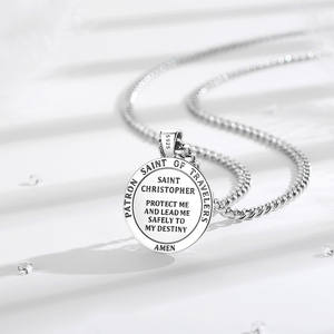 Merryshine 925 perak murni dapat diputar mode perhiasan protektif Santo <span class=keywords><strong>christopher</strong></span> medali <span class=keywords><strong>St</strong></span>. <span class=keywords><strong>christopher</strong></span> liontin - Product Image 4
