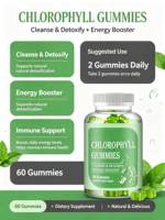 Bonbons gélifiés végétaliens OEM ODM au chlorophylle de sodium et de cuivre 180g – Soutien à la santé des femmes