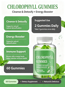 Gomitas Veganas <span class=keywords><strong>de</strong></span> Clorofila <span class=keywords><strong>de</strong></span> Sodio y Cobre OEM ODM 180g, Favorecen la Salud <span class=keywords><strong>de</strong></span> la Mujer - Product Image 1