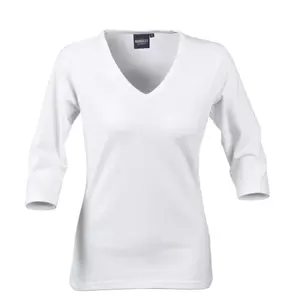 Camiseta con cuello en V para mujer, merchandising personalizado - Product Image 1