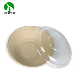 Plateau à bento <span class=keywords><strong>Poke</strong></span> Donburi jetable compostable pour traiteur avec couvercle anti-buée - Product Image 1