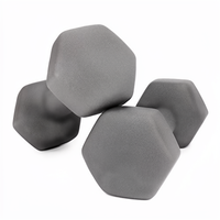 Haltères en fonte de 1 kg à 10 kg, paire, design carré, poignées recouvertes de PVC pour la remise en forme à domicile et le remodelage corporel