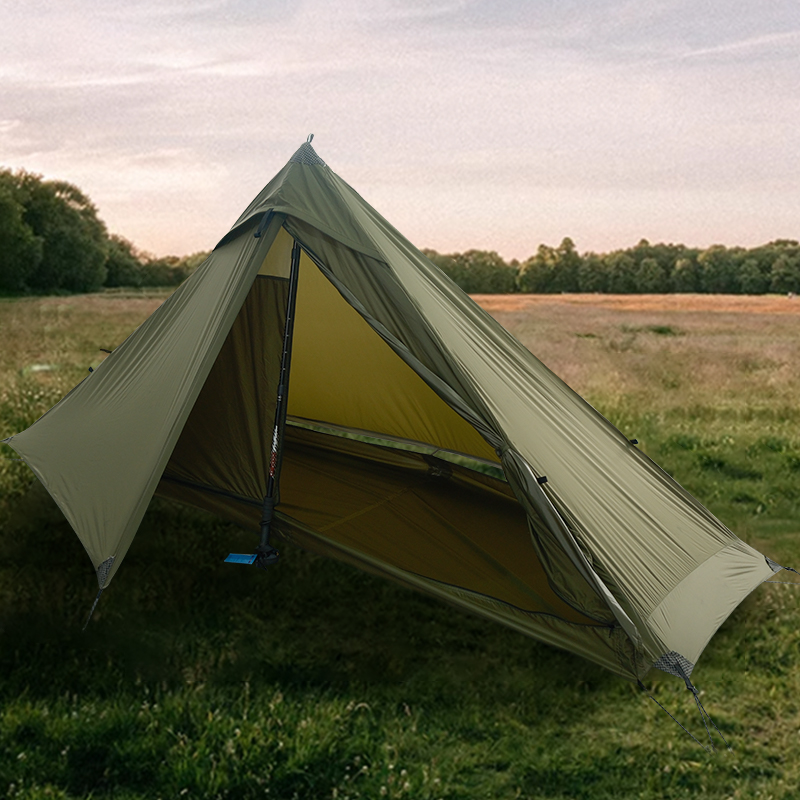 Barraca portátil para mochila, acampamento à prova d'água, caminhada, outra barraca leve em pirâmide para uma única pessoa