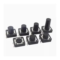 Sakelar Tombol Tekan Taktil Sementara 12x12x9.5mm 4Pin DIP Atas Reset Otomatis On Off Sakelar Tombol Tekan Sementara
