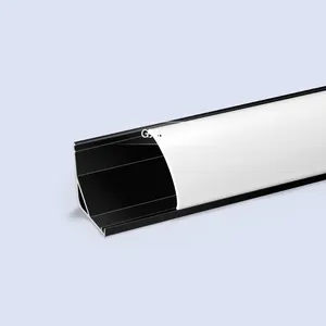 Profilo in alluminio per luce a strisce LED, montaggio superficiale, copertura PC bianca, profilo in alluminio, 15.7x15.7mm