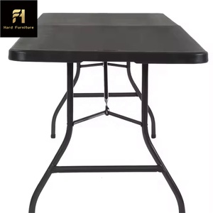 <span class=keywords><strong>Table</strong></span> <span class=keywords><strong>pliante</strong></span> rectangulaire pliable d'extérieur <span class=keywords><strong>noire</strong></span> minimaliste <span class=keywords><strong>Table</strong></span> <span class=keywords><strong>pliante</strong></span> de camping portable et ensemble de chaises - Product Image 2