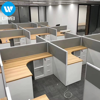 LIWEI Mfc Cloison de bureau mobile moderne, cadre en aluminium, 2/4/6/8 personnes, hauteur réglable, écologique, durable, usage commercial