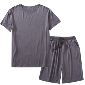 Conjunto de <span class=keywords><strong>Pijama</strong></span> de Verano para <span class=keywords><strong>Hombre</strong></span>, Modal, Cuello Redondo, Manga Corta, Pantalones Cortos, Holgado, Informal, Talla Grande, Ropa de Dormir para el Hogar - Product Image 5