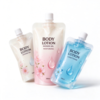 Pochette Doypack refermable anti-fuite avec bouchon à vis pour le stockage de sauces, de gelées, de smoothies et de boissons maison