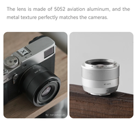 Objectif TTArtisan AF 35mm F1.8 II plein format à grande ouverture en alliage d'aluminium 52mm pour monture Minolta E Noir Argent Portrait