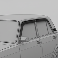 Deflectores de Viento para Puertas de Lada 2107 Clásico Sedán (1982-2012), Acabado Negro, Adhesivos, Protectores Contra Lluvia, Accesorios para Auto